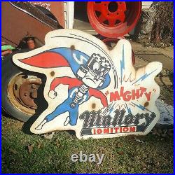 Vintage look Old Style Mallory Ignition Sign big almost 3x4 hot rod garage art