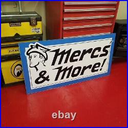 Vintage look Old Style Mercs & More Sign 50s look mercury hot rod garage art
