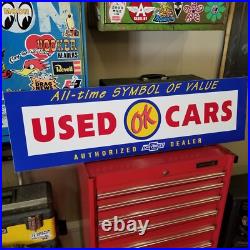 Vintage look Old Style OK Used Cars Chevrolet Chevy hot rod garage art Sign