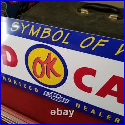 Vintage look Old Style OK Used Cars Chevrolet Chevy hot rod garage art Sign