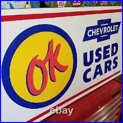 Vintage look Old Style OK Used Cars Sign Chevrolet Chevy hot rod garage art