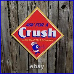 Vintage look Old Style Orange Crush Crushy Sign hot rod garage art