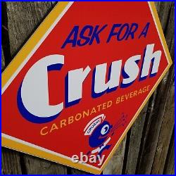 Vintage look Old Style Orange Crush Crushy Sign hot rod garage art