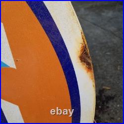 Vintage look Old Style Rusty Gulf Gasoline Gas Station Sign hotrod garage art