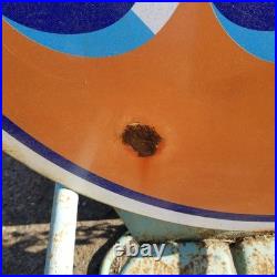 Vintage look Old Style Rusty Gulf Gasoline Gas Station Sign hotrod garage art