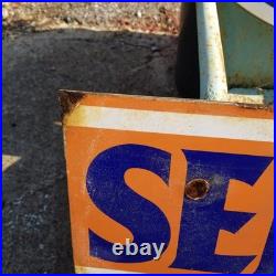 Vintage look Old Style Rusty Gulf Gasoline Gas Station Sign hotrod garage art