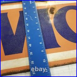 Vintage look Old Style Rusty Gulf Gasoline Gas Station Sign hotrod garage art