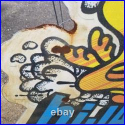 Vintage look Old Style Rusty Hijackers Sign hot rod garage art