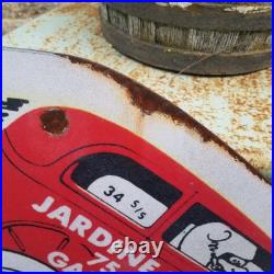 Vintage look Old Style Rusty Jardine Headers Sign hot rod garage art Gasser