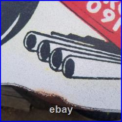 Vintage look Old Style Rusty Jardine Headers Sign hot rod garage art Gasser