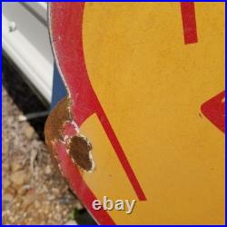 Vintage look Old Style Rusty Shell Gasoline Gas Station Sign hot rod garage art