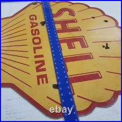 Vintage look Old Style Rusty Shell Gasoline Gas Station Sign hot rod garage art