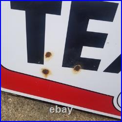Vintage look Old Style Rusty Texaco Gasoline Gas Station Sign hotrod garage art