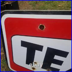 Vintage look Old Style Rusty Texaco Gasoline Gas Station Sign hotrod garage art