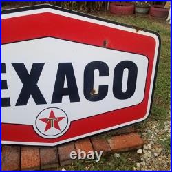 Vintage look Old Style Rusty Texaco Gasoline Gas Station Sign hotrod garage art