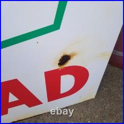 Vintage look Old Style Sinclar Gasoline Gas Station Sign hotrod garage art Rust