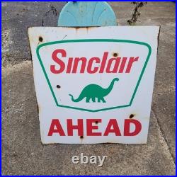 Vintage look Old Style Sinclar Gasoline Gas Station Sign hotrod garage art Rust