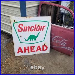 Vintage look Old Style Sinclar Gasoline Gas Station Sign hotrod garage art Rust