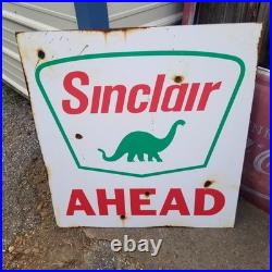 Vintage look Old Style Sinclar Gasoline Gas Station Sign hotrod garage art Rust