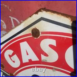 Vintage look Old Style White Eagle Gasoline Sign hot rod garage art Gas Oil Rust