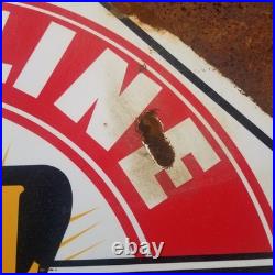 Vintage look Old Style White Eagle Gasoline Sign hot rod garage art Gas Oil Rust