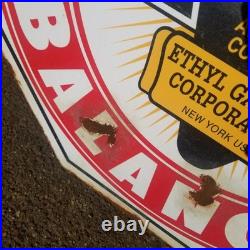 Vintage look Old Style White Eagle Gasoline Sign hot rod garage art Gas Oil Rust