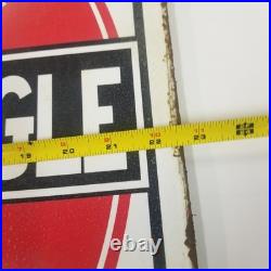 Vintage look Old Style White Eagle Gasoline Sign hot rod garage art Gas Oil Rust