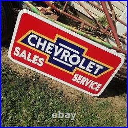 Vintage look Old Style big Chevrolet Sales Service sign hot rod garage art