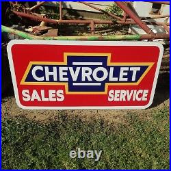 Vintage look Old Style big Chevrolet Sales Service sign hot rod garage art