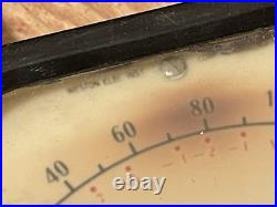 Vintage old-style Weston VU meter A-scale 4 x 4-1/4 Gates GE console