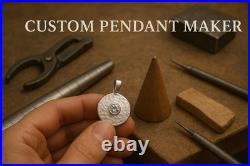 Vintage pink Sapphire Trillion Necklace Old Style Pendant 925 Sterling Silver