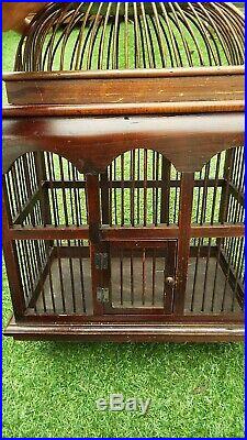 Vintage retro Birdcage Bird Cage wood old retro old antique style Dome-Shaped