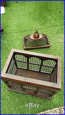 Vintage retro Birdcage Bird Cage wood old retro old antique style Dome-Shaped