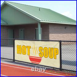 Vinyl Banner Multiple Options Hot Soup Caf Restaurant Bar Advertisement Outdoor