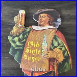 Vtg 1930's Old Style Lager Beer Heileman Grenadier Cardboard Bar Sign 8 Lot X5