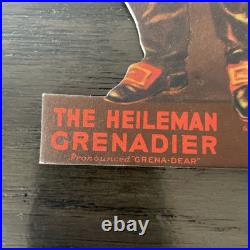 Vtg 1930's Old Style Lager Beer Heileman Grenadier Cardboard Bar Sign 8 Lot X5