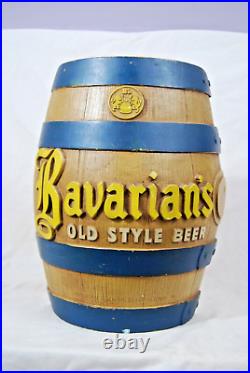 Vtg. Bavarian's Old Style Beer Half Of A Chalk Bbl. Wall Display Covington, Ky