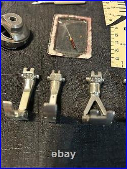 Vtg Bernina Sewing Machine Presser Foot Lot of 7 with Red Storage Case Old Style