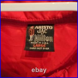 Vtg Heileman's Old Style Softball Beer Jacket Windbreaker Jacket Mens Large Red