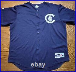 Vtg Majestic 1914 Chicago Cubs Jersey With Old Style Beer Logo Patch Sz XL