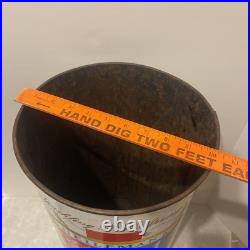 Vtg Old Style Beer Metal Trash Can Heileman's Wisconsin 20 Tall 9.5 Diameter