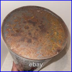 Vtg Old Style Beer Metal Trash Can Heileman's Wisconsin 20 Tall 9.5 Diameter