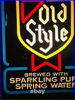 Vtg Set Heileman's Old Style Beer Lighted Signs. Approximately 14x 11