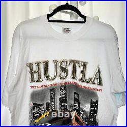 Vtg Urban Street Wear Hustla T Shirt Yellow HYPHY Pimped Hood Tee Sz XL Tall