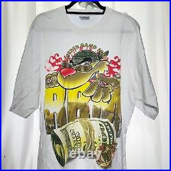 Vtg Urban Street Wear Rubber Band Man T Shirt Yellow HYPHY Money Team Tee Sz 2XL