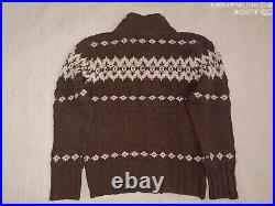 WOW Abercrombie Hollister Vintage Old Style Men Jacket Cardigan Sweater Coat S