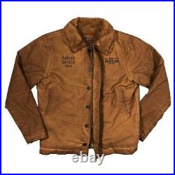 Warson Motors Heavy Big Chief Jacket Men Biker Brown Faux Shearling Sherpa S 3XL