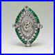 White-Old-European-cut-Ring-Green-Princess-White-Diamond-Vintage-Style-Jewelry-01-kel