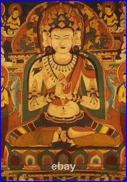 Wonderful Tibet Tibetan Vintage Old Buddhist Early Style Thangka Mahavairocana
