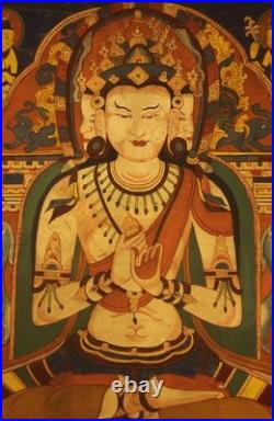 Wonderful Tibet Tibetan Vintage Old Buddhist Early Style Thangka Mahavairocana